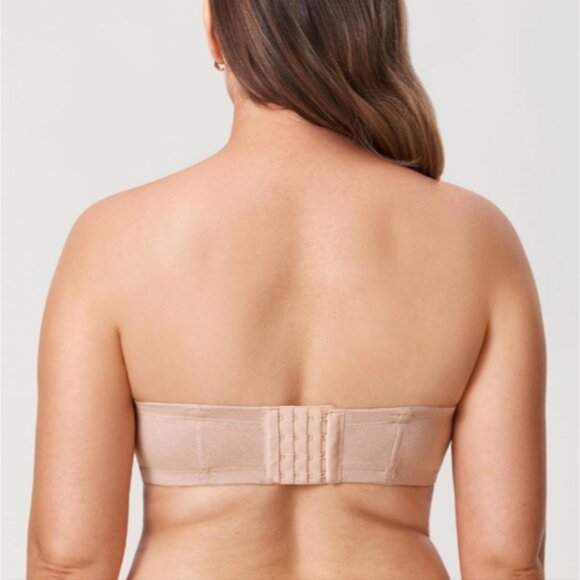 DELIMIRA | Women's Heather Oatmeal Underwire Contour Full Coverage Strapless Bra - Picture 2 of 9